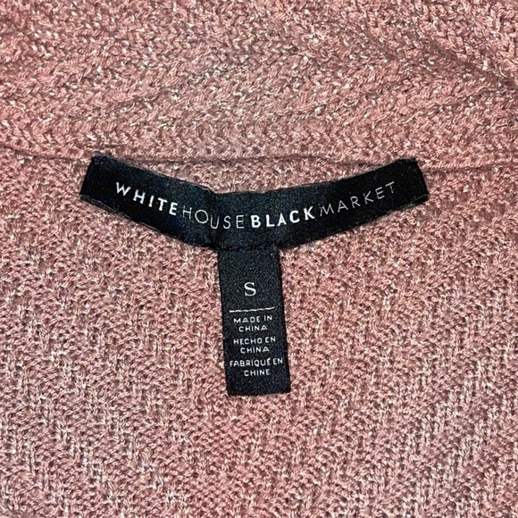 White House Black Market Sparkle Thread Cowl Neck Wool Blend Pink Sweater XS - Picture 2 of 7